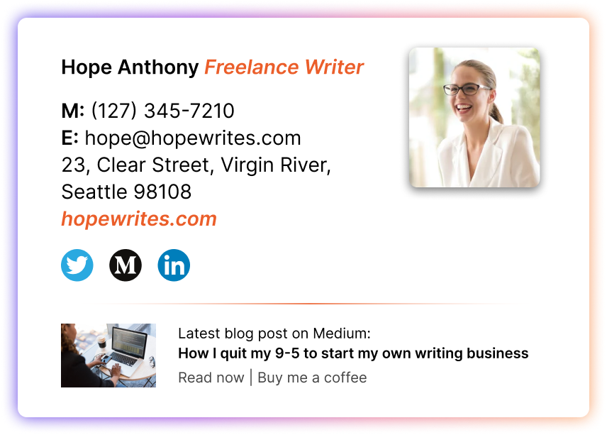 8 email signature templates that make you look professional instantly